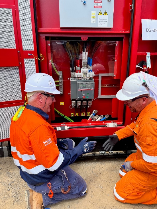 Generator being worked on