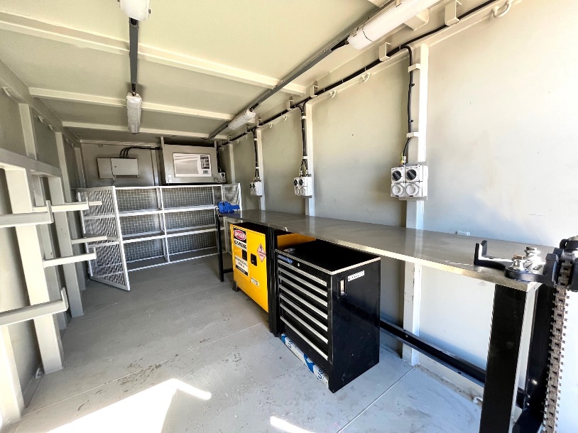 Customised Fully powered Equipped Workshop Container with AC 1